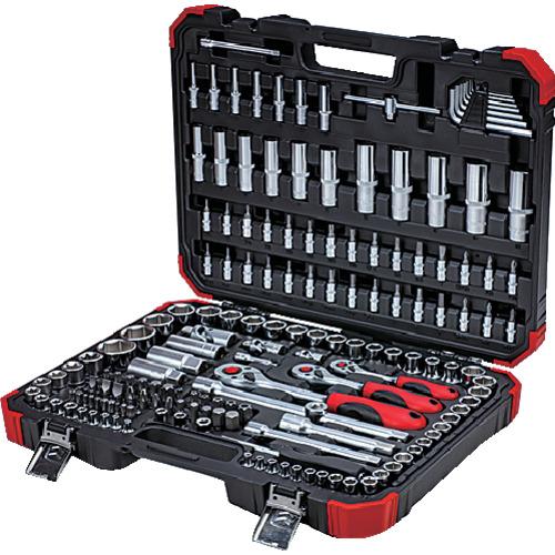 ■GEDORE ソケットレンチ・ビットセット 差込角1/2・3/8・1/4 172点〔品番:3300058〕【6800951:0】[店頭受取不可]