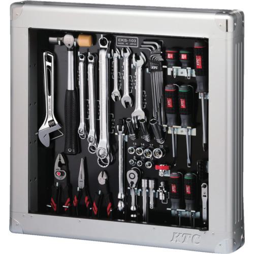 ■KTC 工具セット(薄型収納メタルケースタイプ)[56点]〔品番:SK3561SS〕【6831901:0】[店頭受取不可]