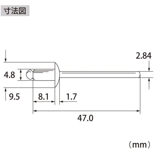 ■エビ ブラインドリベット(ステンレス/ステンレス製) 6-2(1000本入) 箱入〔品番:NST62A〕【6832551:0】[店頭受取不可]_5