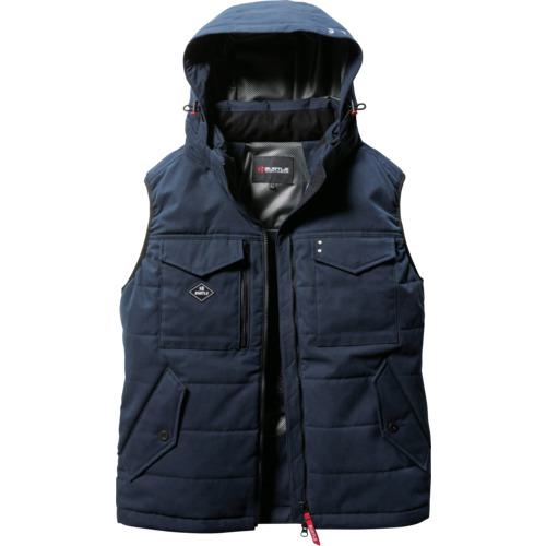 ■BURTLE 防寒ベスト5054-3-XXLネイビー〔品番:50543XXL〕【6852710:0】[店頭受取不可]
