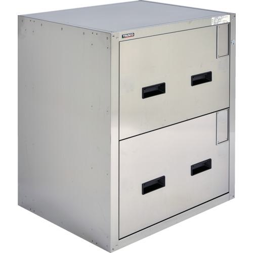 ■TRUSCO 耐震薬品庫 705X600XH800 2段引出型〔品番:SYW2N〕【6863295:0】[店頭受取不可]