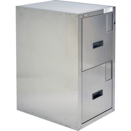 ■TRUSCO 耐震薬品庫 455X600XH800 2段引出型〔品番:SY2N〕【6863297:0】[店頭受取不可]