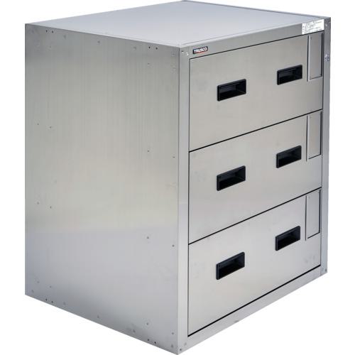 ■TRUSCO 耐震薬品庫 705X600XH800 3段引出型〔品番:SYW3N〕【6863298:0】[店頭受取不可]