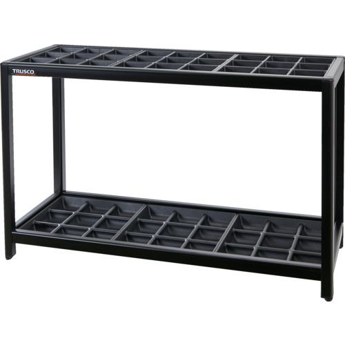■TRUSCO アルミ傘立て 27本立 ブラック〔品番:TAK27BK〕【6907828:0】[店頭受取不可]