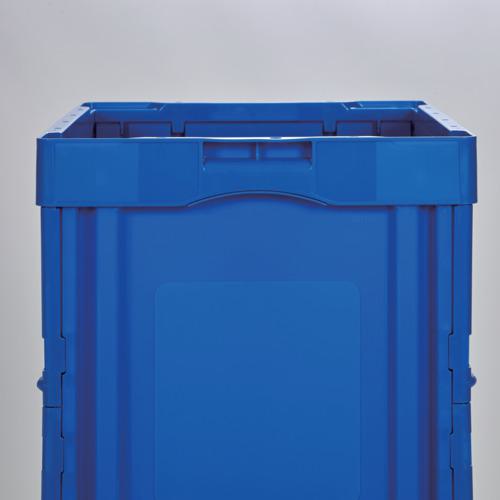 □TRUSCO オリコン 折りたたみコンテナ60L ダークブルー〔品番
