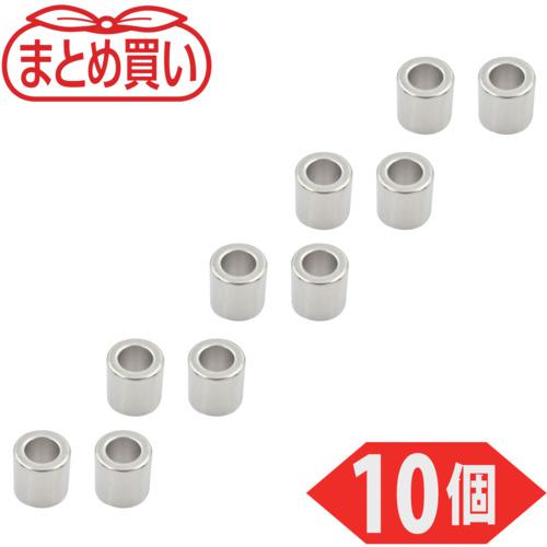 ■TRUSCO まとめ買い ネオジム磁石 外径10mmX穴径6mmX厚10mm 10個入〔品番:TN106RA10PA〕【6916974:0】[店頭受取不可]