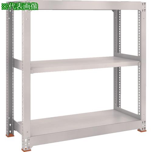 ■TRUSCO スチールラック M5型中量棚 900X571XH2100 3段 単体 免震樹脂ベース付 ネオグレー ネオグレー〔品番:M57363SFC〕【6920589:0】[店頭受取不可] 25,455円