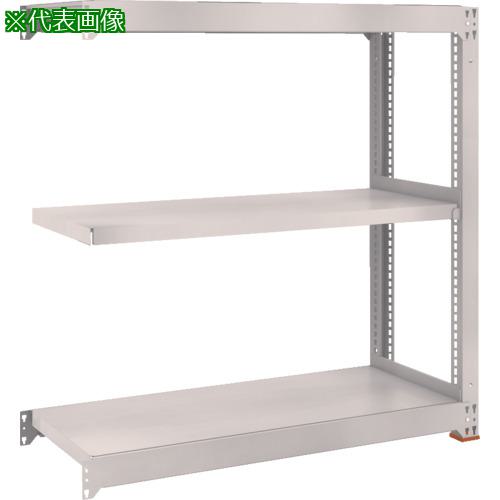■TRUSCO スチールラック M5型中量棚 900X471XH1200 3段 連結 免震樹脂ベース付 ネオグレー ネオグレー〔品番:M54353BSFC〕【6930281:0】[店頭受取不可]