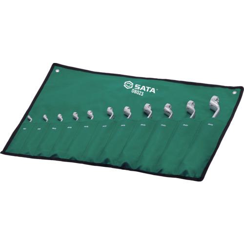 ■SATA 両口めがねレンチセット(11点)70°〔品番:08023〕【6957714:0】[店頭受取不可]_2