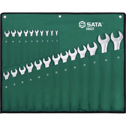■SATA コンビネーションレンチセット(23点)〔品番:09027〕【6957729:0】[店頭受取不可]