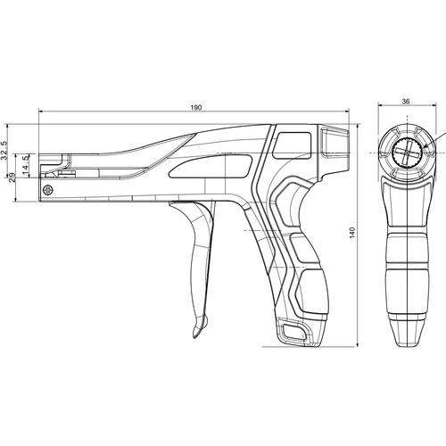 ■TRUSCO ケーブルタイの結束工具 ガンタイプ(張力調整機能付) 2.5~4.8mm〔品番:TG703〕【6968235:0】[店頭受取不可]_1