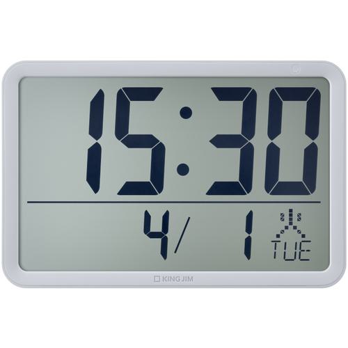 ■KING JIM キングジム ザラ-ジ リモコン付きダブルクロックタイマー ライトグレー DTC-002-LG〔品番:DTC002LG〕【6968169:0】[店頭受取不可] 13,637円