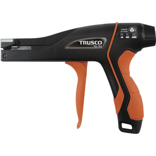 ■TRUSCO ケーブルタイの結束工具 ガンタイプ(張力調整機能付) 2.5~4.8mm〔品番:TG703〕【6968235:0】[店頭受取不可]