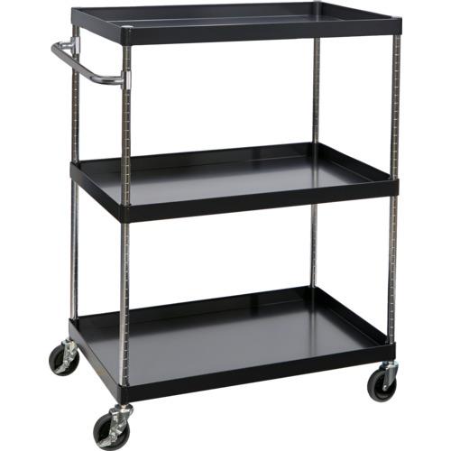 ■TRUSCO ツールワゴン フェニックスワゴン 省音 900X600XH1200 3段 ブラック〔品番:PEW1293BK〕【6978488:0】[店頭受取不可] 26,956円