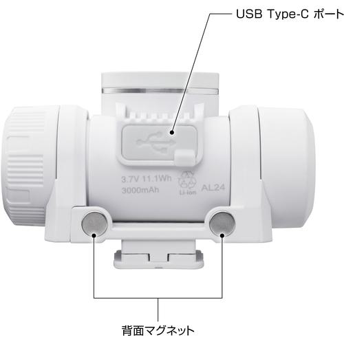 ■タジマ ヘッドライト セフヘッドライト KJM ブースト1000lm フラッド照射 内蔵充電池ホワイト〔品番:SFKJM100AN30W〕【6982424:0】[店頭受取不可]_5
