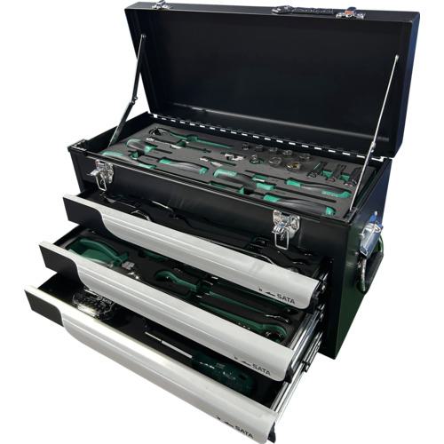 ■SATA 工具セット(チェストタイプ)差込角9.5mm(82点)〔品番:109562〕【6999646:0】[店頭受取不可]