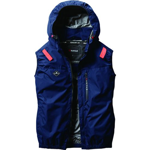 □BURTLE ACベスト AC2064-03-XL ネイビー〔品番:AC206403XL