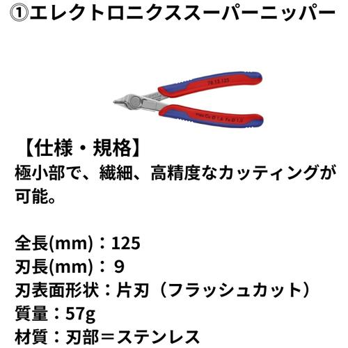 ■KNIPEX 【数量限定】強靭カッティングツール2種+特製収納ポーチセット〔品番:78139010SET〕【7034932:0】[店頭受取不可]_1