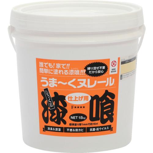 ■日本プラスター 建築・内装用壁材 漆喰うま~くヌレール イエロー 18kg〔品番:12UN28〕【7044851:0】[店頭受取不可]
