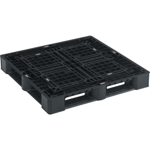 ■TRUSCO リサイクル樹脂パレット 片面4方差 1100x1100x150〔品番:SLB1111REBK〕【7054895:0】[店頭受取不可]