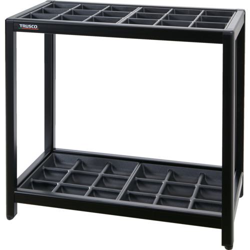 ■TRUSCO アルミ傘立て 18本立 ブラック〔品番:TAK18BLK〕【7064827:0】[店頭受取不可]