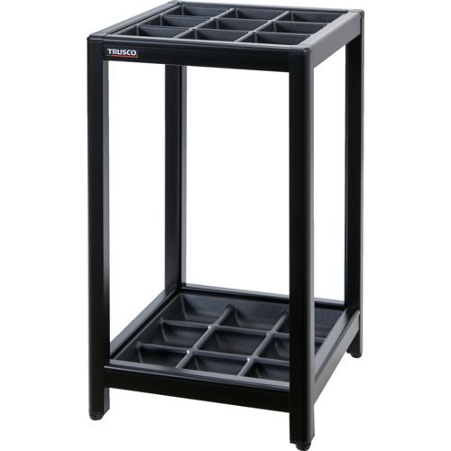 ■TRUSCO アルミ傘立て 9本立 ブラック〔品番:TAK9BLK〕【7064828:0】[店頭受取不可]