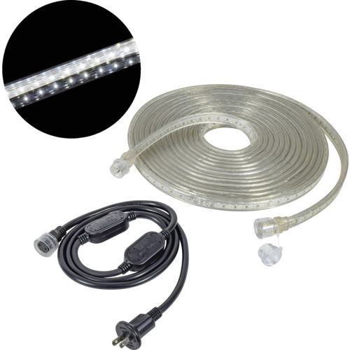 ■NICHIDO 帯状LED照明 LEDコネクトライン 片面発光 5m 白 シリコンタイプ〔品番:LECS5LAW〕【7120138:0】[店頭受取不可]