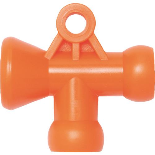 ■LOC-LINE 1/4 T型フィティング オレンジ×20ケ〔品番:49436〕【7136274:0】[店頭受取不可]
