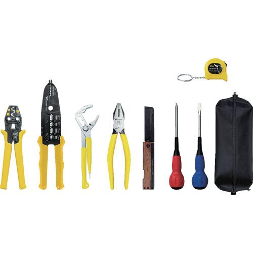 ■TTC 電気工事士技能試験工具セット 9点セット 圧着工具 ショートタイプ〔品番:TSE03S〕【7144483:0】[店頭受取不可]
