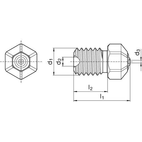 ■GUHRING 3Dプリンター用ノズル DIANOZ V6 フィラメント径1.75mm用 ノズル口径0.4mm〔品番:9617175.040〕【7155031:0】[店頭受取不可]_1