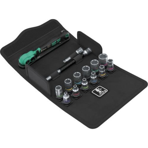 ■Wera 8100 SA 13 サイクロップコンフォートラチェットセット 正逆回転レバー 6.35ミリ ミリサイズ 15点〔品番:004022〕【7162388:0】[店頭受取不可]