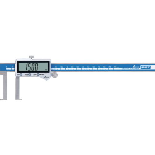 ■シンワ デジタルノギス インサイド測定 200mm 防塵防水〔品番:19834〕【7164375:0】[店頭受取不可]