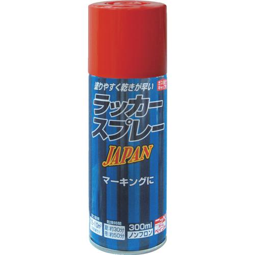 ■ニッぺ 【まとめ買い】 ラッカースプレー JAPAN 300ml レッド 12本入〔品番:4976124900730〕【7165523:0】[店頭受取不可]