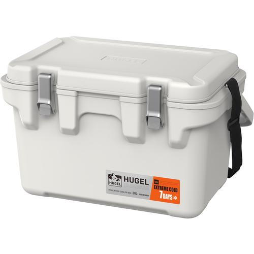 ■IRIS 211174 HUGEL 真空断熱クーラーボックス 20L アッシュホワイト〔品番:VITC20RAW〕【7186389:0】[店頭受取不可]