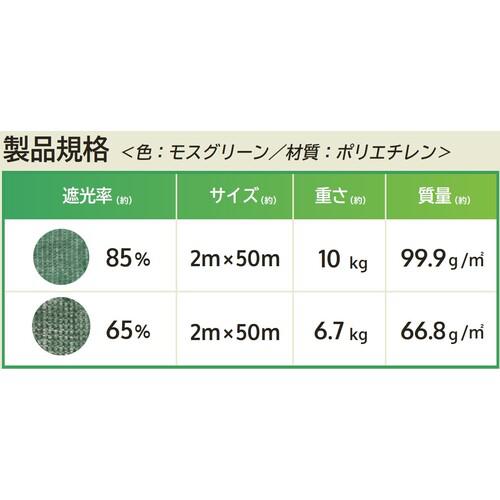 ■MATAI 昇温遮光ネット 2×50m 遮光率65% モスグリーン〔品番:HC00174〕【7199774:0】[店頭受取不可]_1