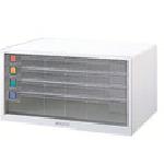 ■ナカバヤシ 書類ケース アバンテV2A3レタ-ケ-ス 浅3段深1 白〔品番:A344W〕【7236182:0】[店頭受取不可]