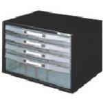 ■ナカバヤシ 書類ケース アバンテケ-ス A4 横型 4段 黒〔品番:ALW4D〕【7237278:0】[店頭受取不可]