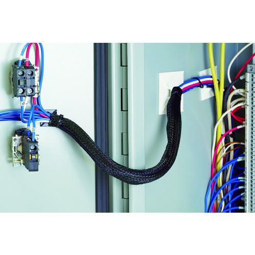 ■PANDUIT ネットチュ-ブ 難燃性タイプ 黒 最大束線外径φ19.1×長さ30.48m〔品番:SE50PFRCR0〕【7315538:0】[店頭受取不可]