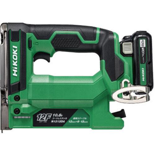 ■HiKOKI 10.8Vコードレスタッカ 電池搭載品 アグレッシブグリーン〔品番:N1212DALS〕【7346422:0】[店頭受取不可]