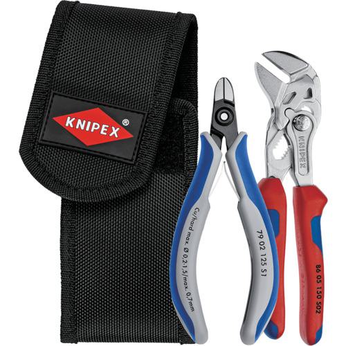 ■KNIPEX プライヤーレンチ+ケーブルカッターセット 航空機仕様〔品番:001972V01〕【7521049:0】[店頭受取不可]