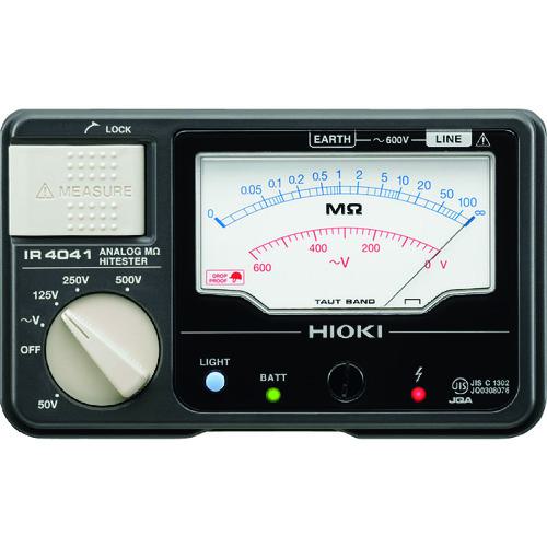 ■HIOKI アナログ絶縁抵抗計(4レンジ) IR4041-10〔品番:IR404110〕【7538651:0】[店頭受取不可]_1