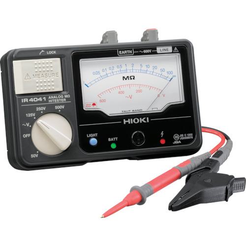 ■HIOKI アナログ絶縁抵抗計(4レンジ) IR4041-10〔品番:IR404110〕【7538651:0】[店頭受取不可]
