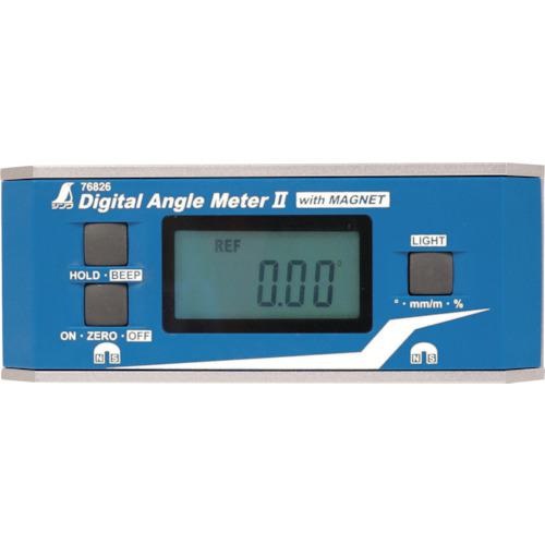■シンワ デジタルアングルメーター2防塵防水マグネット付〔品番:76826〕【7569271:0】[店頭受取不可]