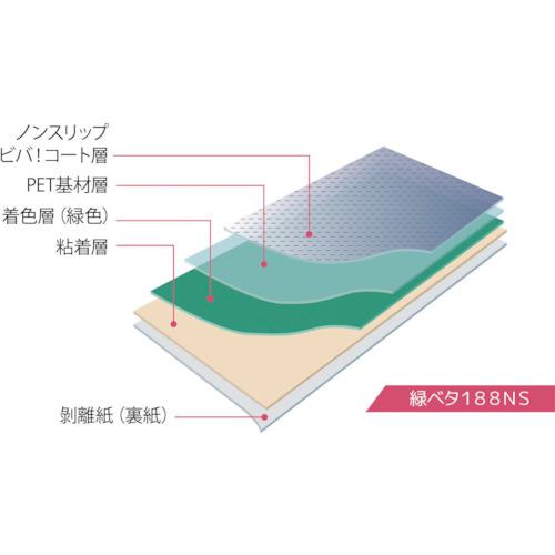 ■ビバ ビバフィルム(超耐久歩行帯)500mm×3m グリーン ノンスリップ〔品番:TN188NSGS3〕【7583222:0】[店頭受取不可]_3