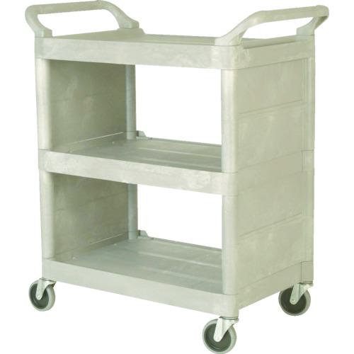■ERECTA 樹脂製ワゴン 【売切廃番】ユーティリティーカート 両端パネル付き 854×473×959〔品番:33558827〕【7589450:0】[直送DS][店頭受取不可]
