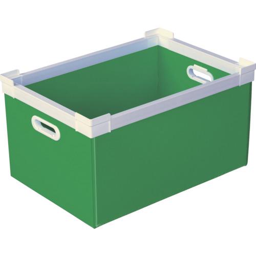 ■KUNIMORI プラダン NSコンテナ 40L(SWコーナー)ライトグリーン〔品番:78101NS40LLG〕【7605633:0】[店頭受取不可]