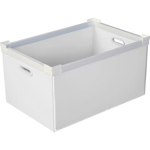 ■KUNIMORI プラダン NSコンテナ 75L(SWコーナー)ホワイト〔品番:78500NS75LWH〕【7605684:0】[店頭受取不可]