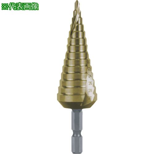 ■RUKO 2枚刃スパイラルステップドリル(六角軸タイプ)  30mm チタン〔品番:101052TH〕【7659725:0】[店頭受取不可]
