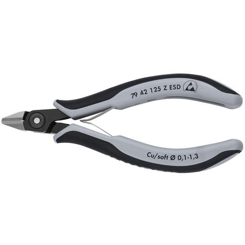 ■KNIPEX ESD精密エレクトロニッパー 125mm〔品番:7942125ZESD〕【7666551:0】[店頭受取不可]
