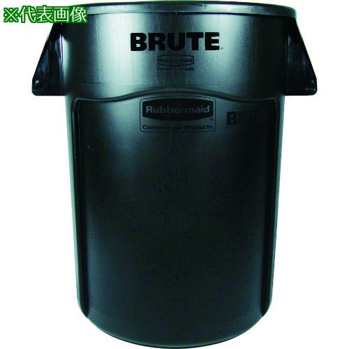 ■ERECTA ラウンドブルートコンテナ スリット付き 208.2L ブラック〔品番:1779739〕【7784589:0】[直送DS][店頭受取不可]